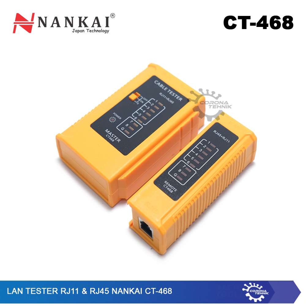 Lan Tester RJ11 &amp; RJ45 Nankai CT-468