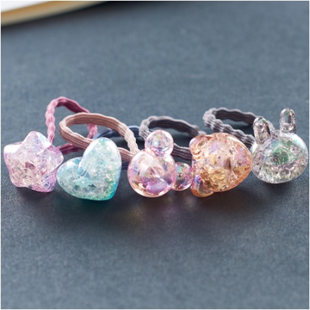 [SATUAN] Ikat Rambut Karet Elastis Mini Model Kristal Crystal Gaya Korea - Fashion Import Marble Elastic Hair Ties