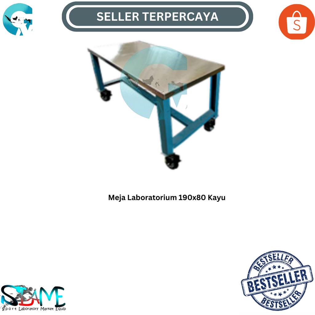 Meja Laboratorium 190x80 Kayu