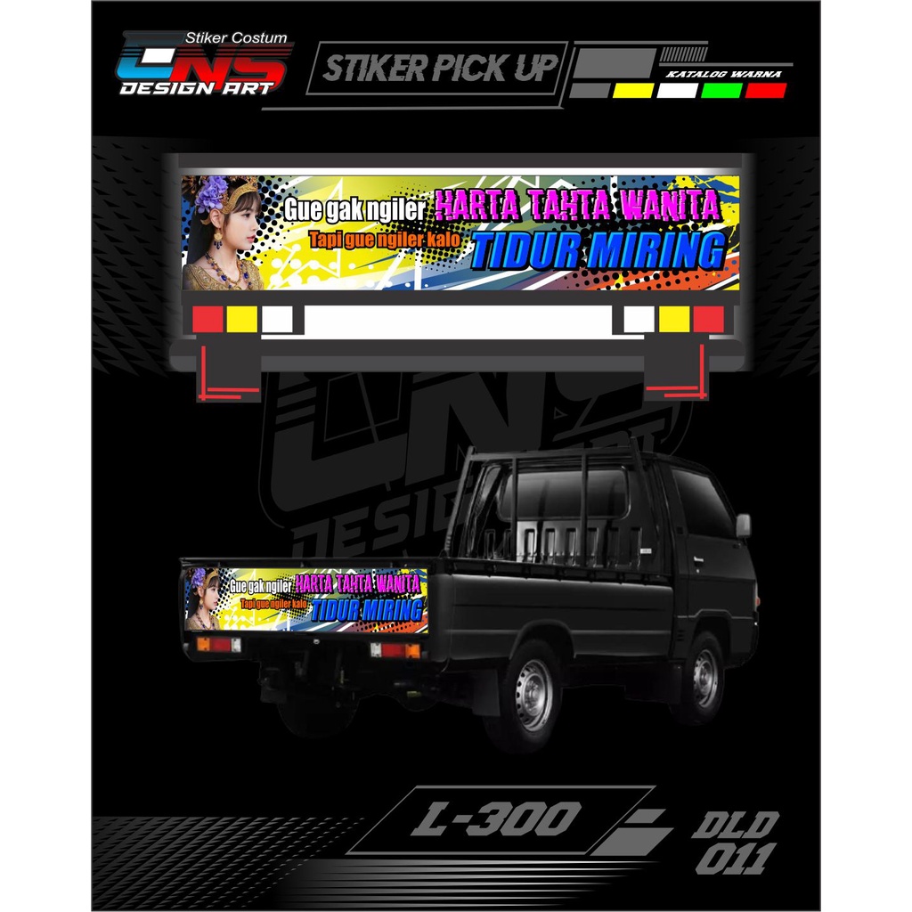 stiker pintu belakang L300 stiker variasi mobil pick up stiker mobil stiker pintu belakang all pick 