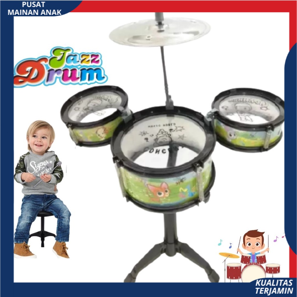 MAINAN ANAK DRUM SET MINI DRUM  -MAINAN EDUKASI ALAT MUSIC DRAM ANAK