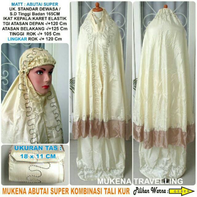 MUKENA TRAVELLING ABUTAI ABUTAY SUPER KOMBINASI  WARNA  