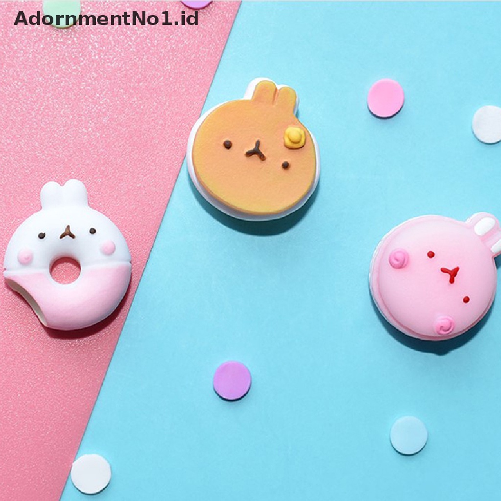 (AdornmentNo1) 10pcs / Set Hiasan Cabochon Resin Motif Kartun Dessert 3D Untuk Scrapbook (ID)