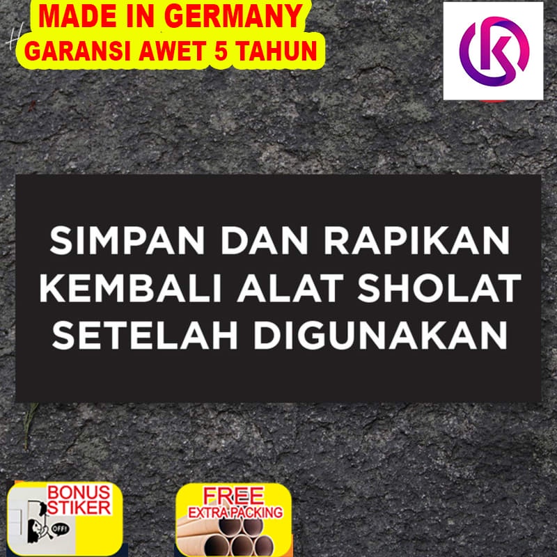 

Promo Sign Akrilik Simpan Rapikan Alat Sholat | Sign Board Acrylic Printed