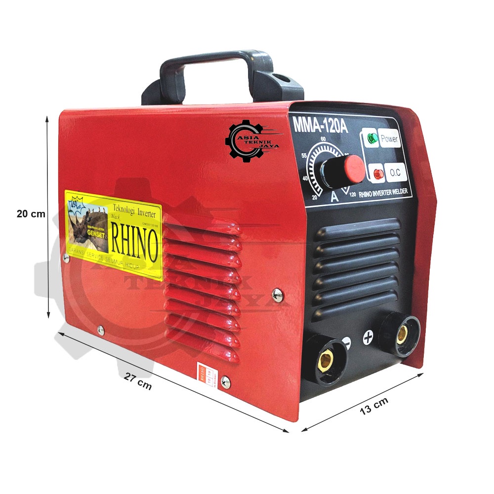 Rhino Mesin Las Travo las Inverter MMA 120A 900w watt Merah