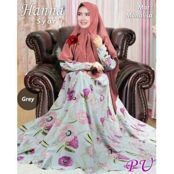 Eksklusif  HANNA SYARI  PU  BAJU MAXI DRESS MUSLIM BUSUI GAMIS WANITA DEWASA   PINK   Terbatas