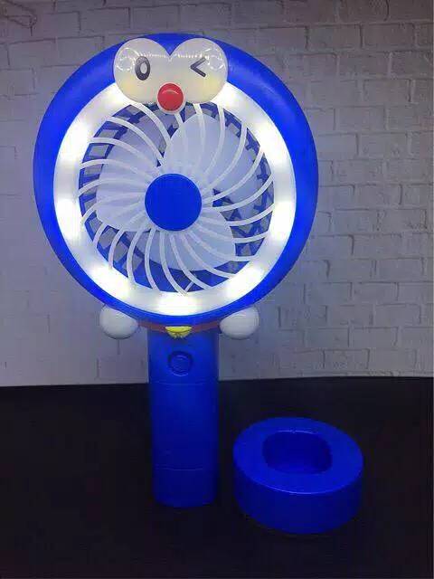 KIPAS ANGIN MINI FAN MOTIF KARAKTER + ADA LAMPU