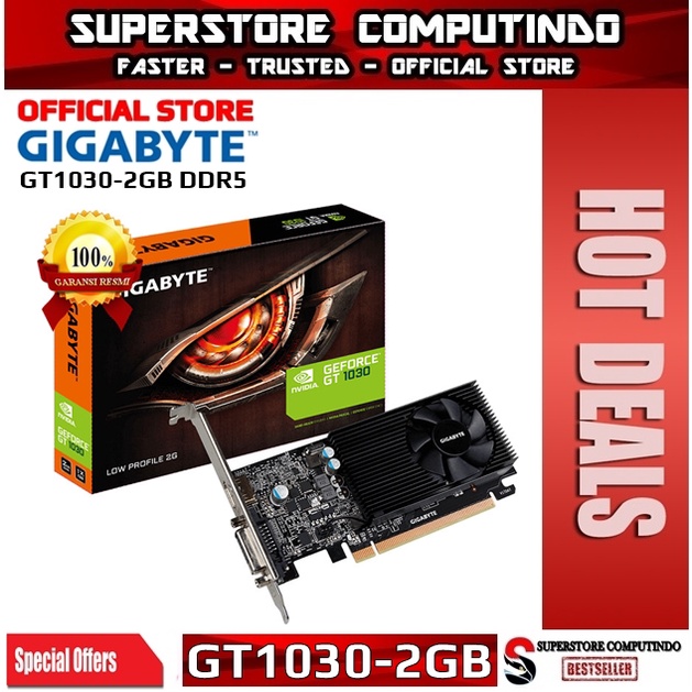 VGA Gigabyte GT 1030 2GB DDR5 LP-Gigabyte Geforce GT1030 DDR5 2GB