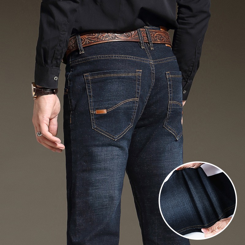 Premium Celana Jeans panjang pria straight/standar Hitam dan biru Celana kasual jeans kode 021