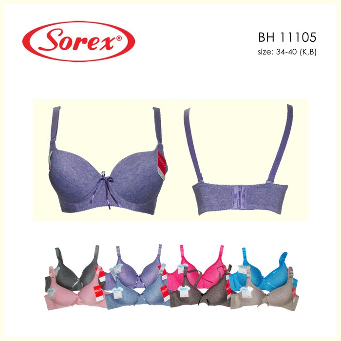 Bra Wanita Sorex 11105 Bra Full Cup dengan Kawat dan Busa Tipis Edisi Melangie