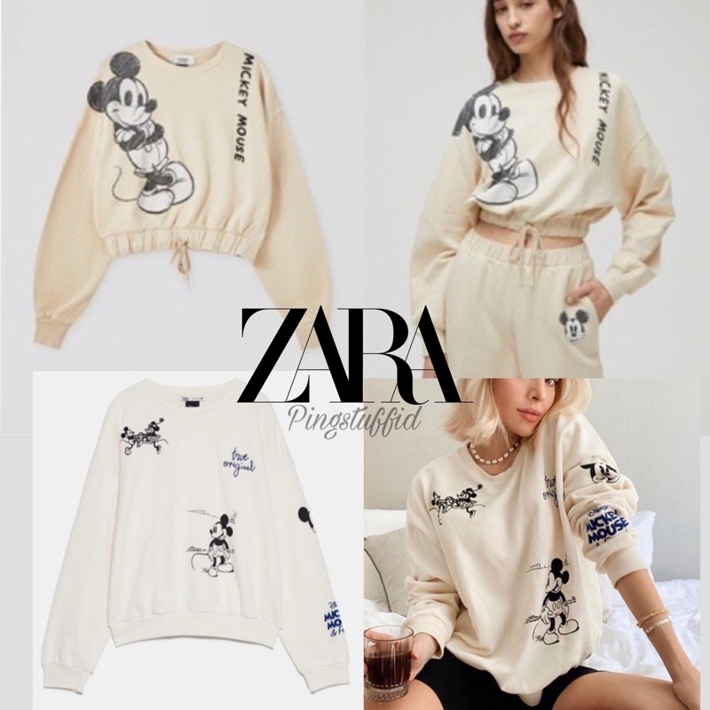 SWETSHIRT ZARA X DISNEY ORIGINAL HOODIE CROP