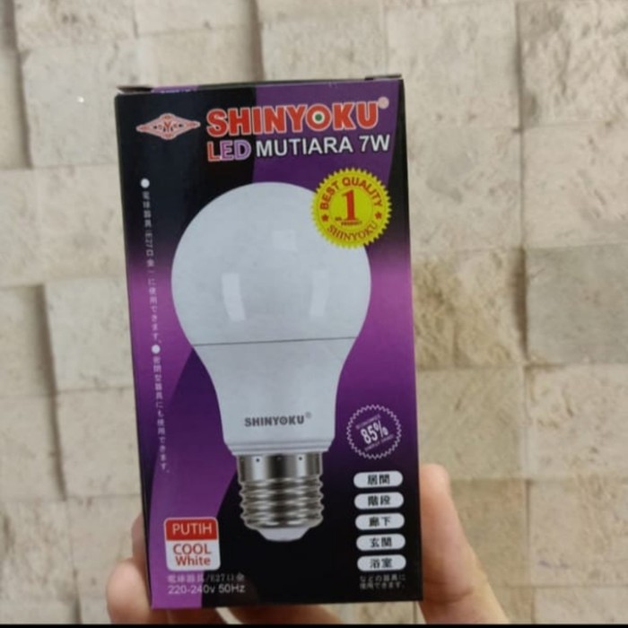 Lampu Led Shinyoku Mutiara 7 Watt Garansi 1 Tahun / Lampu Shinyoku 7w / Lampu Bohlam 7 Watt