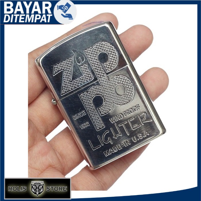 KOREK API ZIPPO CLASIC CHROME / SP MANCIS PEMANTIK LIGHTER