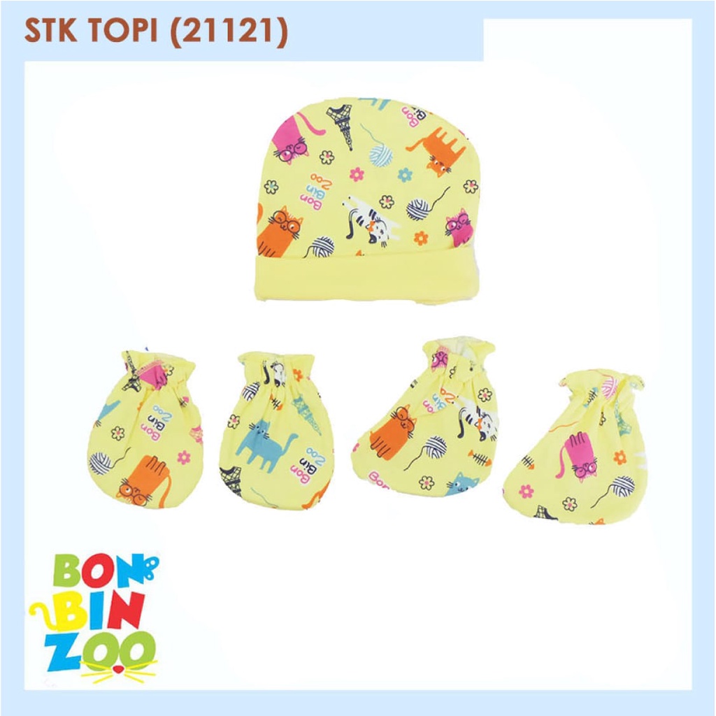 Bonbinzoo 1set topi + sarung tangan + kaki SNI perlengkapan anak / bayi-3