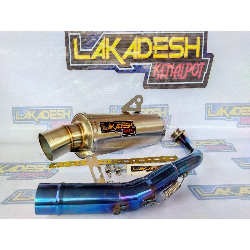 KNALPOT LAKADESH LEHER BLUEMOON (INLET 38/50) BEAT MIO VARIO AEROX SCOOPY NMAX PCX ADV LEXI DLL