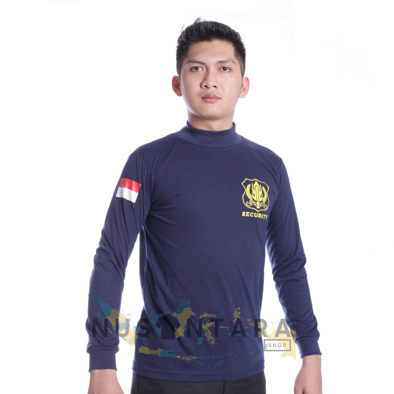 Kaos Satpam Baju Security Kaos Satpam Kerah Tinggi Pria Lengan Panjang Kaos Dalam Tangan Panjang