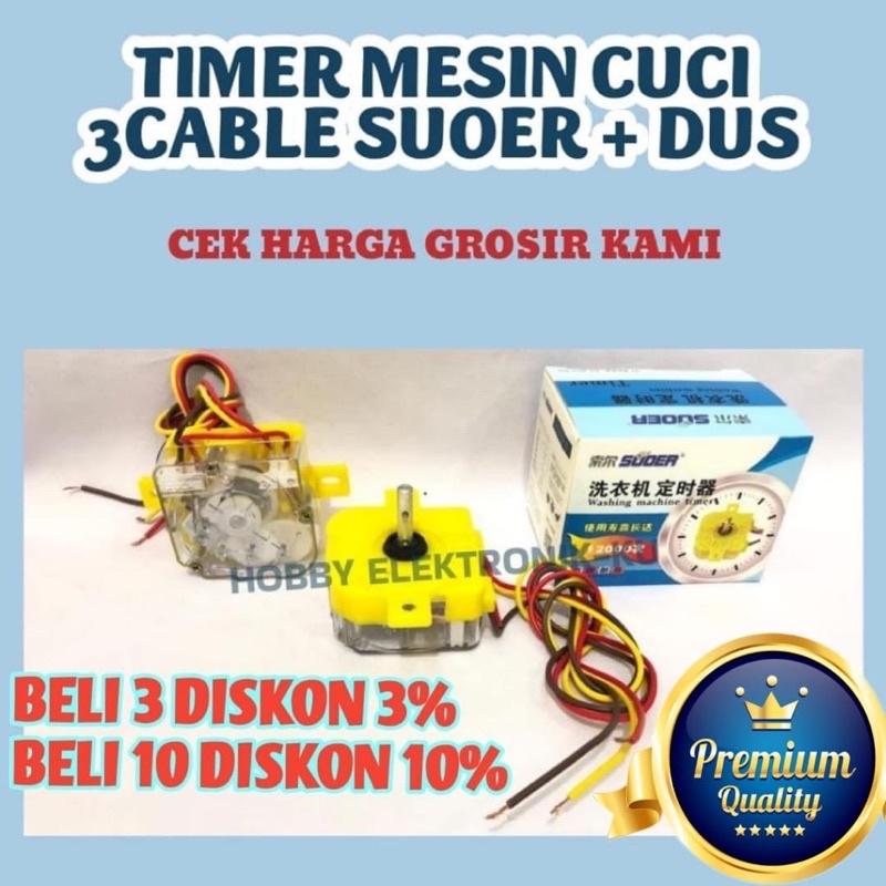 TIMER MESIN CUCI 3CABLE SUOER + DUS