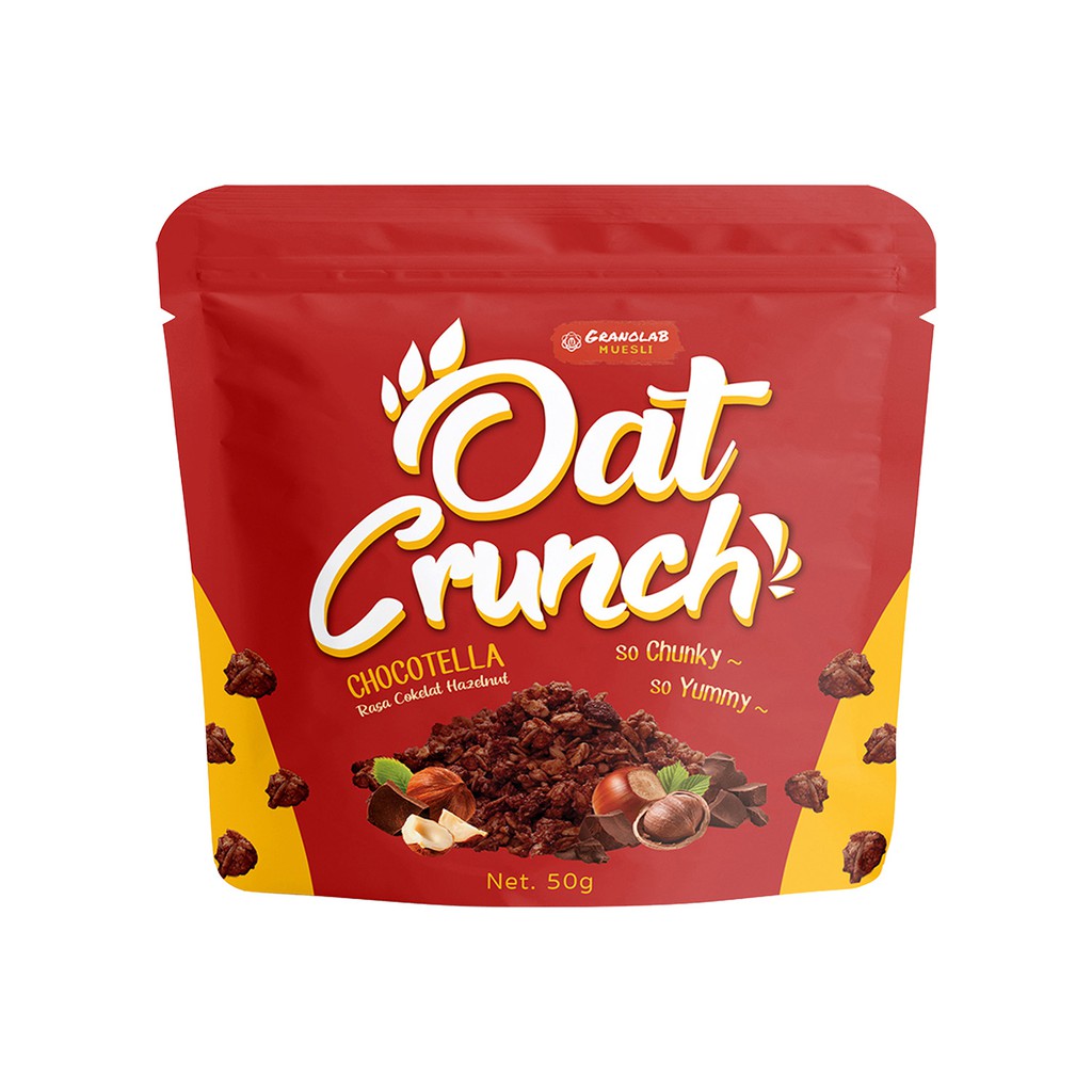 

Granolab Muesli - Oat Crunch Chocotella 50 gr - Cemilan Oat