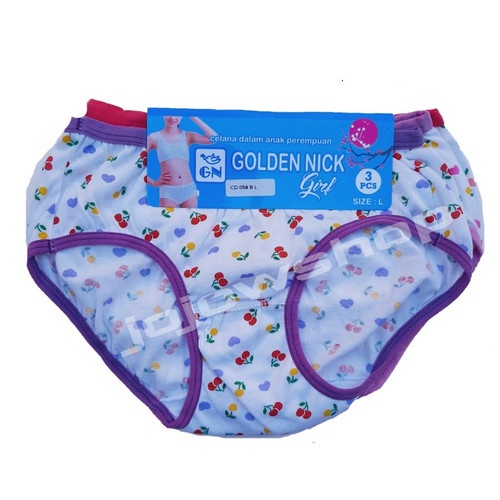 1 Jepit 3 Pcs CD Golden Nick 058 B - CD Anak Perempuan - Full Print