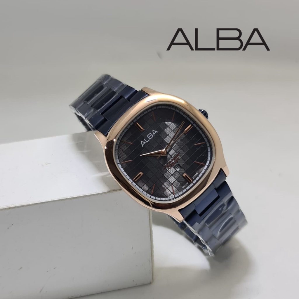 JAM TANGAN WANITA ALBA STRAP RANTAI TANGGAL AKTIF FREE BOX KOTAK JAM || JAM TANGAN FASHION CEWEK MUR