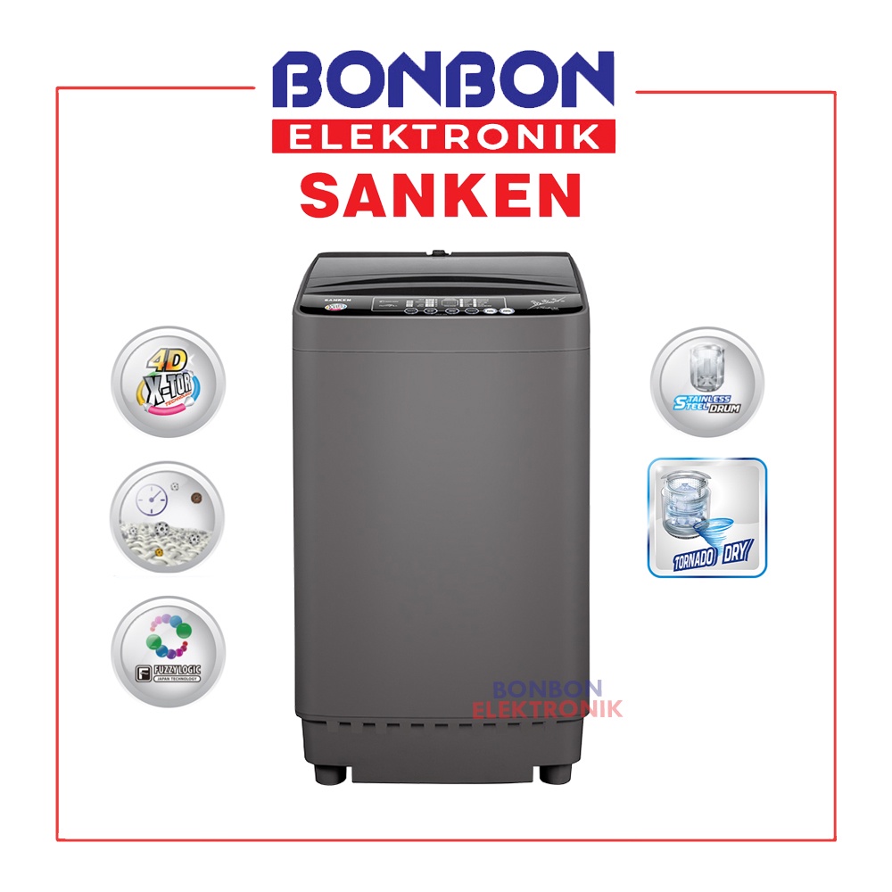 Sanken Mesin Cuci 1 Tabung 8KG AW-S807J / AWS807 / AWS-807J / 807 J