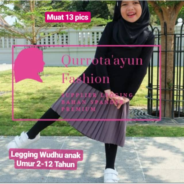 (BEST SELLER) Legging Wudhu ANAK cantik Lucu Bahan Spandek Rayon Premium