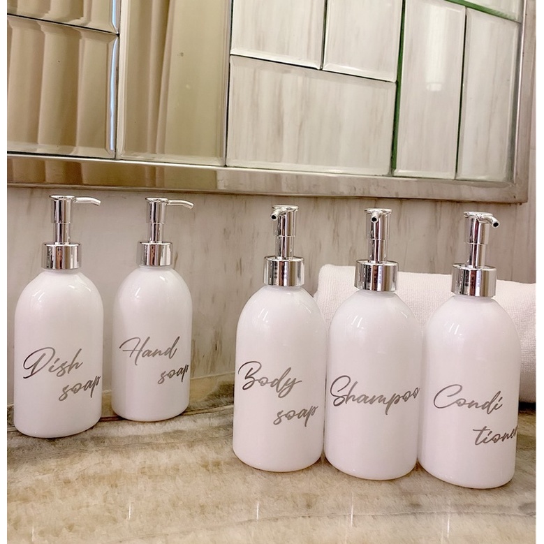 botol 250ml NEW silver PLATINUM LUXURY. aesthetic bottle refill tempat sabun mandi cair pump estetik