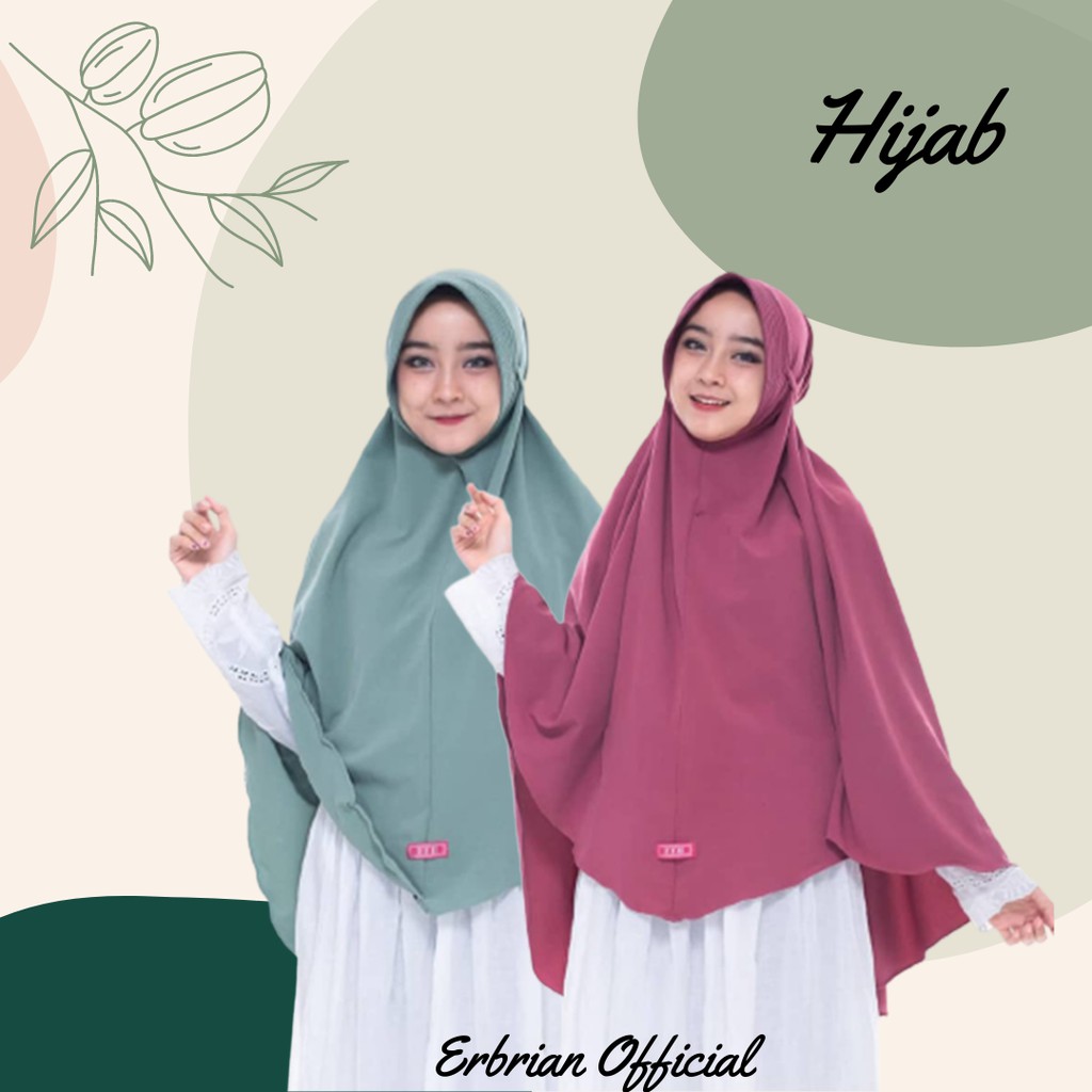 Musalamah Khimar Hijab Kerudung Jilbab Syari 2 Layer Ceruty