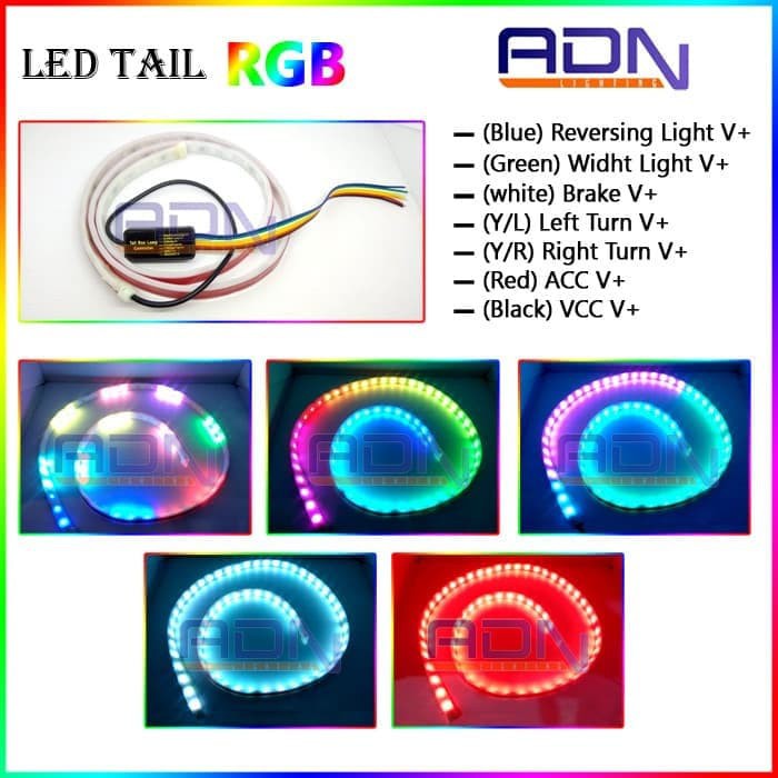 TERBARU LED TAIL TRUNK BAGASI RGB 120 cm Grade A Plus