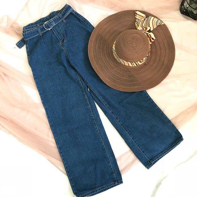 CELANA KULOT BELT JEANS//KULOT JEANS BELTO WANITA//HIGHWAIST KULOT LOOSE