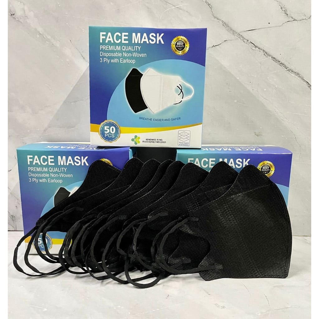 ✿ELYSABETHME✿ duckbill masker penutup mulut medis isi 50pcs anti debu polusi medis anti jerawat
