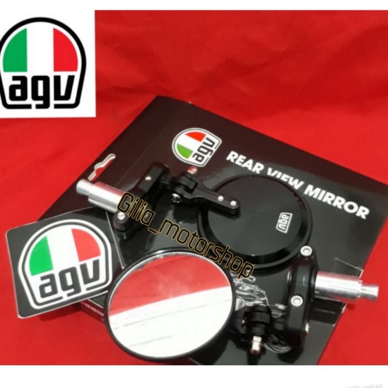 Spion Jalu Bulat AGV Racing Model Lipat Spion Jalu Bar End AGV Racing Nmax Aerox 155 Xmax Vespa Lexi