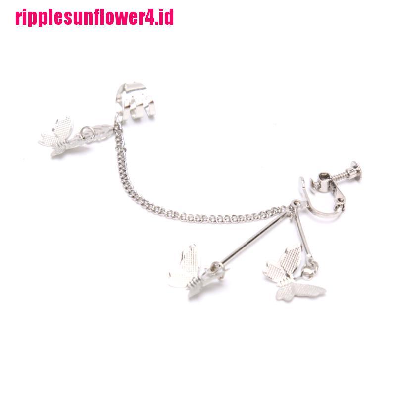 1pc Anting Gantung Model Kupu-Kupu Gaya Harajuku Punk Untuk Wanita