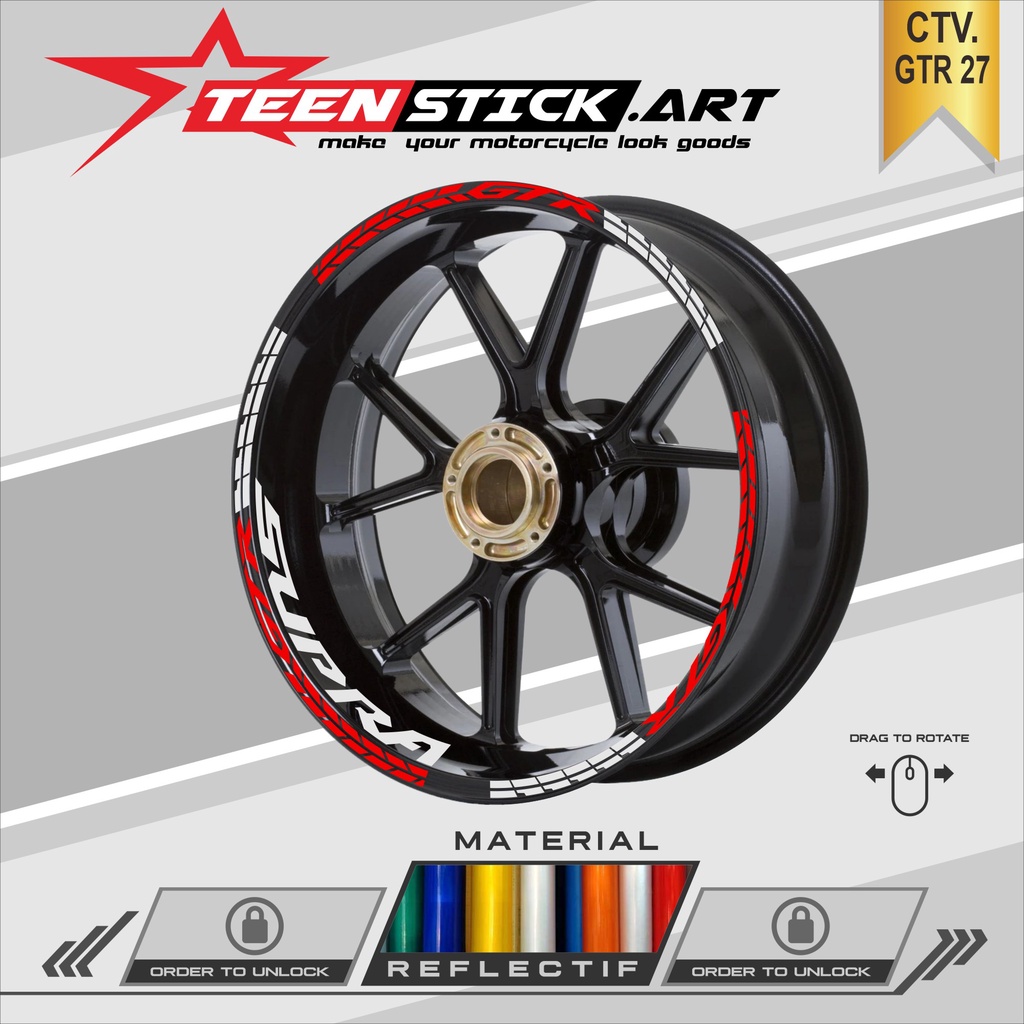 CUTTING STICKER VELG GTR 27