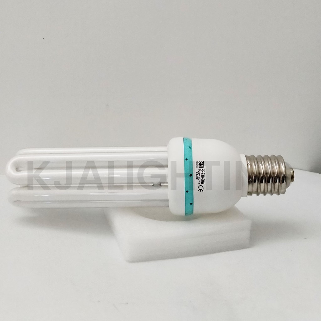 LAMPU PLC 4U 60W 60 WATT PUTIH E40