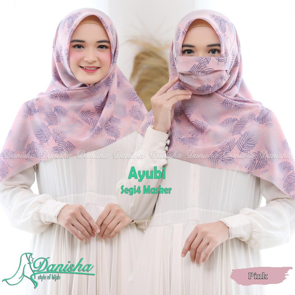 Jilbab Segiempat Ayubi FREE Masker Ori Danisha Hijab BY ATHIRTEXTILE
