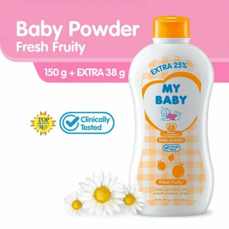 BEDAK MY BABY POWDER 50 Gr / 100 Gr / 150 Gr Pink|Biru|Kuning FREE KARDUS dan BUBBLE WARP