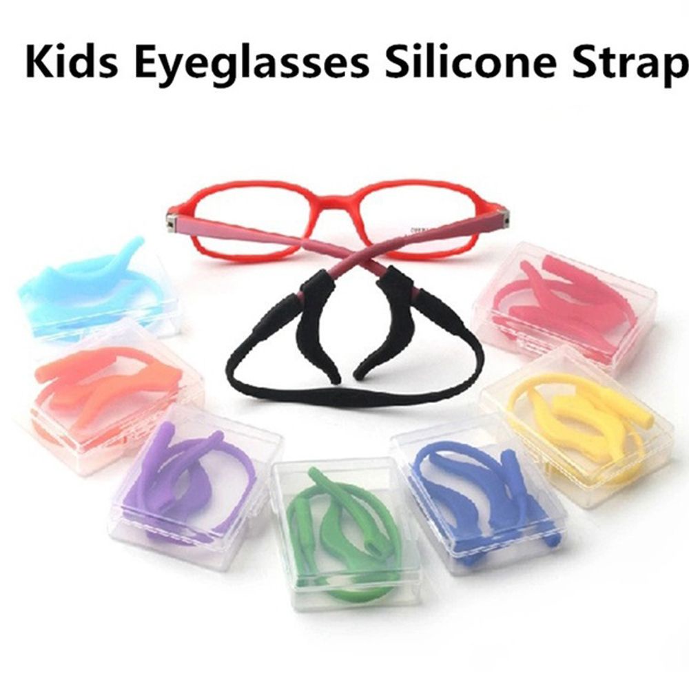 TOP Elegent Eyeglass Lanyard Kids Children Glasses Strap Silicone Glasses Chain Top Safety Eyewear Accessories Sports Ear Hooks/Multicolor