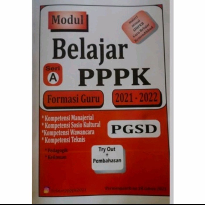 

✨COD✨ modul BELAJAR PPPK PGSD 2022