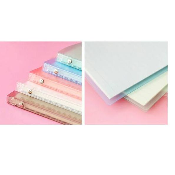 

[KODE PRODUK 8PF3537] Claire Plain Color Slim File Binder/buku kuliah fleksibel