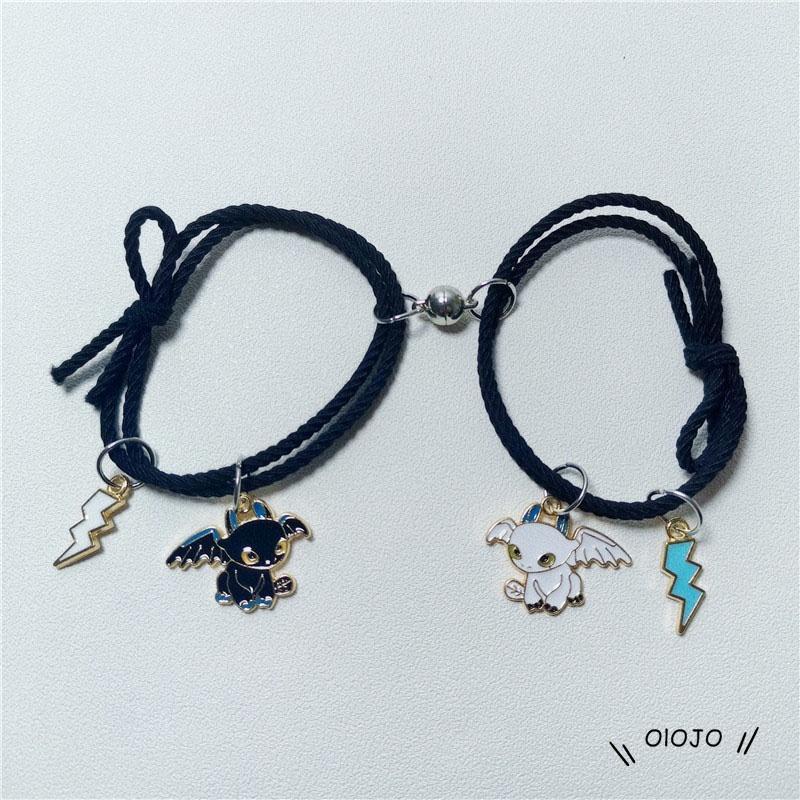 Korea Fashion Pasangan Magnet Menarik Gelang Teman Mahasiswa Gelang Sederhana Aksesoris Hadiah - ol