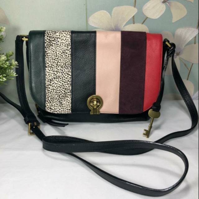 Fossil Maya Flap Patchwork Crossbody