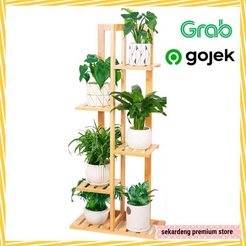 Jual Rak Bunga Susun Kayau Tingkat Hiasan Taman Minimalis Tanaman Hias ...