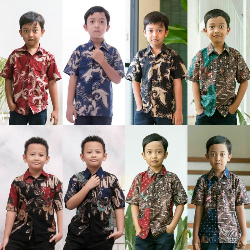 HEM KEMEJA BATIK ANAK LAKI-LAKI LENGAN PENDEK BAHAN KATUN HALUS BERKUALITAS