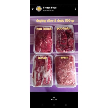 

Daging sapi / slice beef / slice ayam