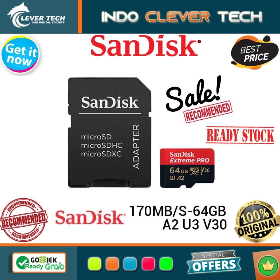 SanDisk 64GB Extreme Pro microSD UHS-I 170MB/s