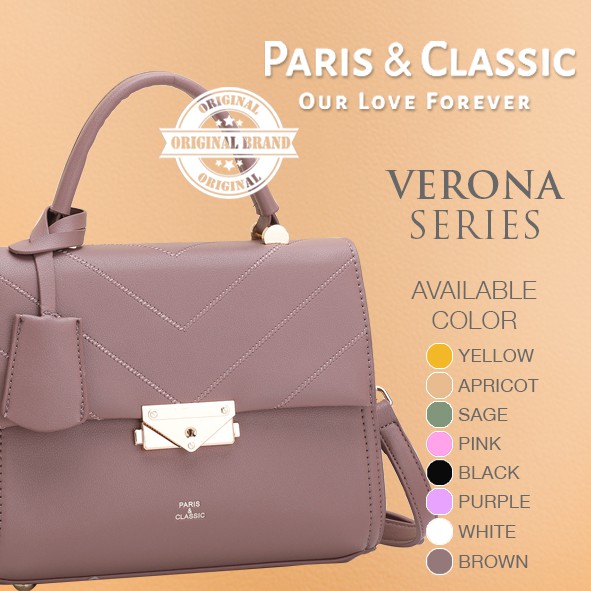 Paris Classic Tas Wanita Import Branded Original Terbaru Handbag Selempang Wanita Top Handle Bag Tas Fashion Wanita Import [PC 20352]