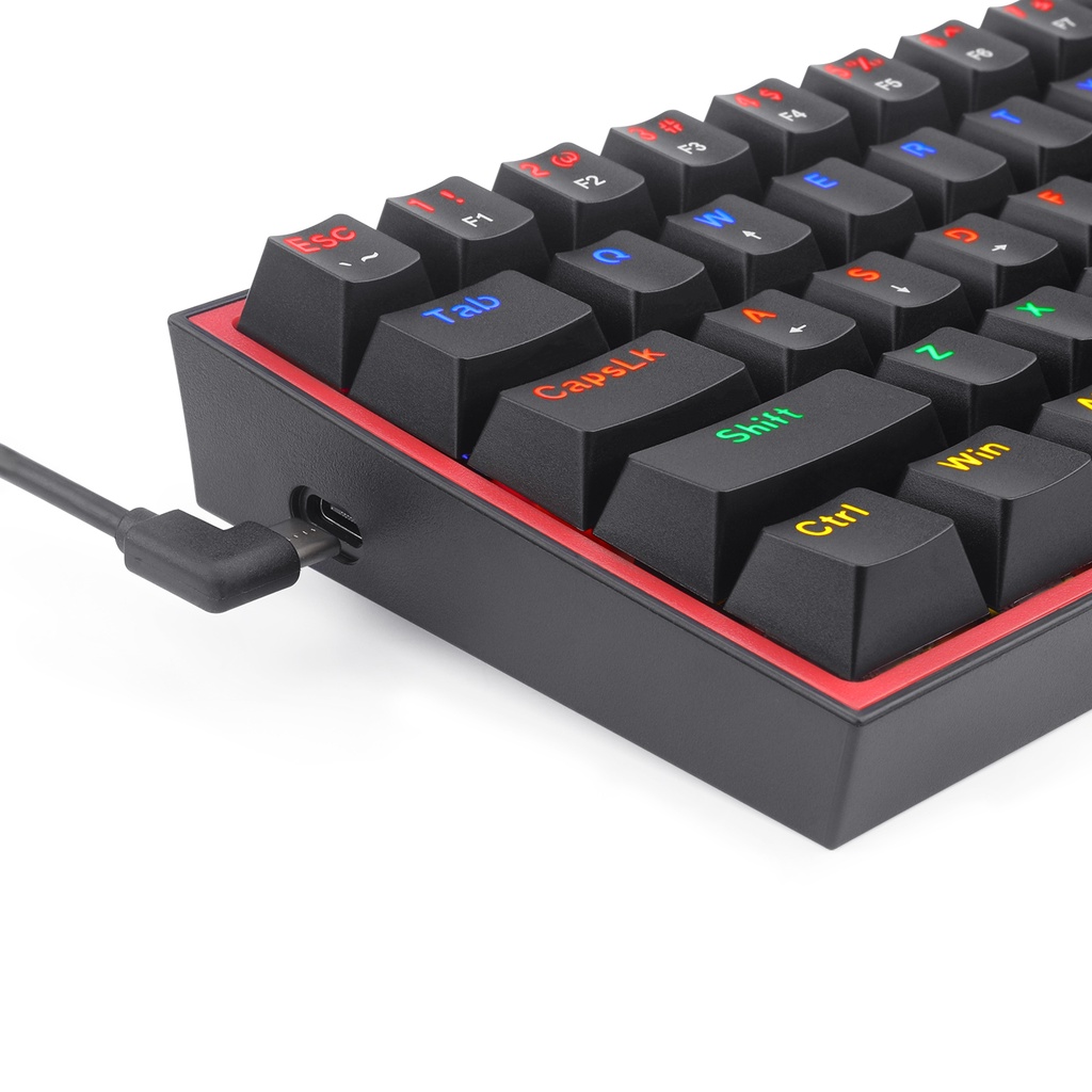 Keyboard Gaming Mechanical 60% Redragon Rainbow FIZZ K617R K617-R 60% Mechanical Gaming Keyboard