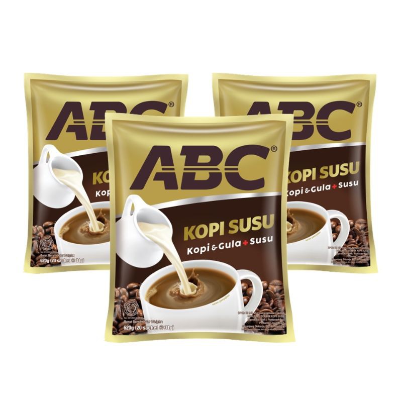 

Kopi ABC susu sach isi 10bks/renceng