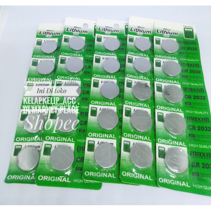 Baterai Jam Tangan cocok Untuk Lampu Sepeda Merk maxell CR2032